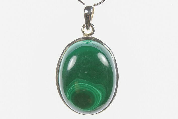 Vibrant Green Malachite Pendant - Sterling Silver #267124